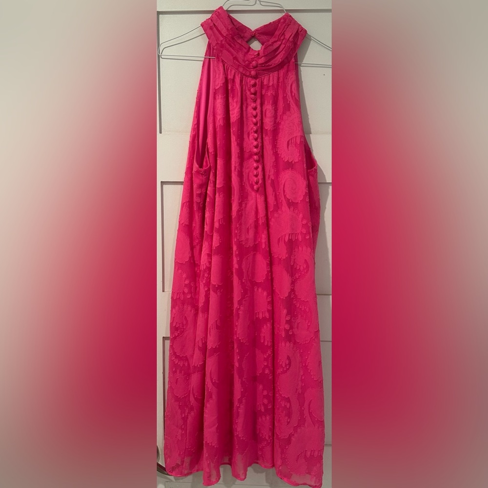Lilly Pulitzer Kristine Halter dress in pink tango